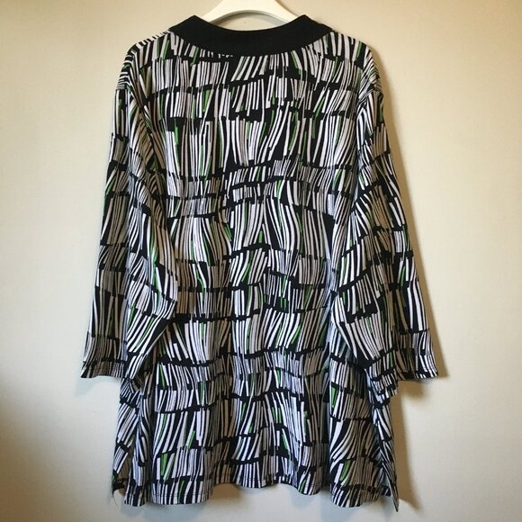 Surreal Warped Book Shelf Black Rhinestone Tunic Blouse - Picture 2 of 16